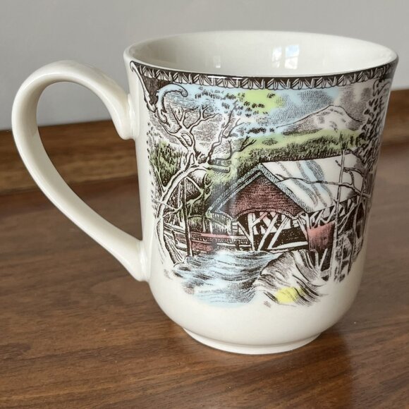Johnson Bro Brothers "The Friendly Village" Covered Bridge Mug Microwave Safe - Picture 3 of 9